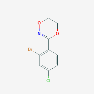 molecular formula C9H7BrClNO2 B13040205 3-(2-Bromo-4-chlorophenyl)-5,6-dihydro-1,4,2-dioxazine 