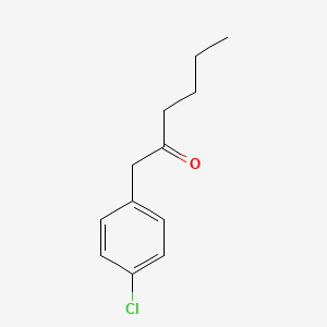 molecular formula C12H15ClO B13040228 1-(4-Chlorophenyl)hexan-2-one 