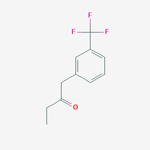 molecular formula C11H11F3O B13040243 1-[3-(Trifluoromethyl)phenyl]-2-butanone 