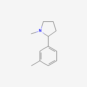 molecular formula C12H17N B13040254 1-Methyl-2-(3-methylphenyl)pyrrolidine 