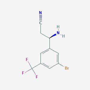 (3R)-3-Amino-3-[5-bromo-3-(trifluoromethyl)phenyl]propanenitrile