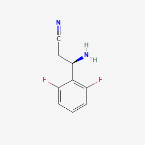 (3R)-3-amino-3-(2,6-difluorophenyl)propanenitrile