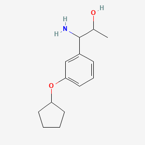 1-Amino-1-(3-cyclopentyloxyphenyl)propan-2-OL