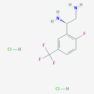 (1S)-1-[2-Fluoro-5-(trifluoromethyl)phenyl]ethane-1,2-diamine 2hcl