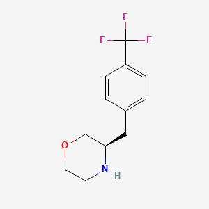 molecular formula C12H14F3NO B13040419 (R)-3-(4-(Trifluoromethyl)benzyl)morpholine 