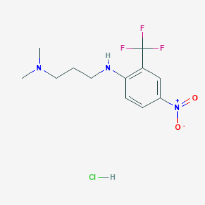 N-[3-(dimethylamino)propyl]-4-nitro-2-(trifluoromethyl)aniline hydrochloride