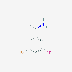 molecular formula C9H9BrFN B13040455 (1S)-1-(5-Bromo-3-fluorophenyl)prop-2-enylamine 