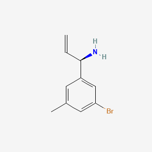 molecular formula C10H12BrN B13040467 (1R)-1-(3-Bromo-5-methylphenyl)prop-2-enylamine 