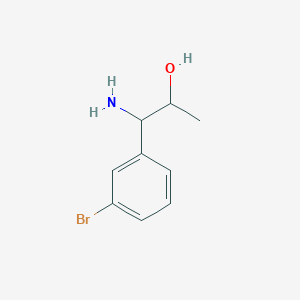 molecular formula C9H12BrNO B13040477 1-Amino-1-(3-bromophenyl)propan-2-OL 