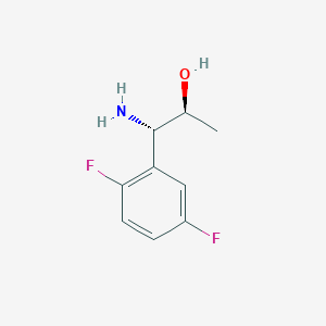 molecular formula C9H11F2NO B13040544 (1S,2S)-1-Amino-1-(2,5-difluorophenyl)propan-2-OL 