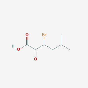 molecular formula C7H11BrO3 B13040557 3-Bromo-5-methyl-2-oxohexanoic acid CAS No. 90012-69-4