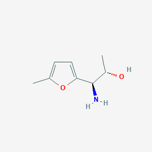 molecular formula C8H13NO2 B13040576 (1R,2S)-1-Amino-1-(5-methylfuran-2-YL)propan-2-OL 