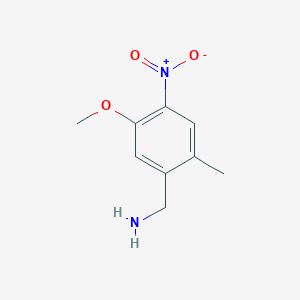 molecular formula C9H12N2O3 B13040588 (5-Methoxy-2-methyl-4-nitrophenyl)methanamine 