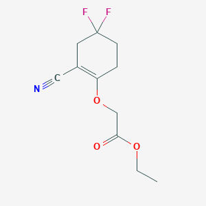 Ethyl 2-((2-cyano-4,4-difluorocyclohex-1-EN-1-YL)oxy)acetate