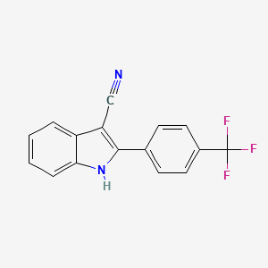 2-(4-(Trifluoromethyl)phenyl)-1H-indole-3-carbonitrile