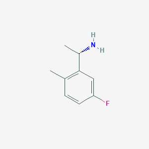 molecular formula C9H12FN B13040651 (S)-1-(5-Fluoro-2-methylphenyl)ethan-1-amine 