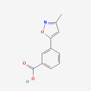 molecular formula C11H9NO3 B13040708 3-(3-Methylisoxazol-5-yl)benzoic acid 