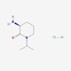 molecular formula C8H17ClN2O B13040711 (S)-3-Amino-1-isopropylpiperidin-2-one hcl 