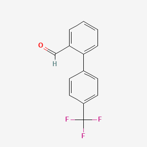 molecular formula C14H9F3O B1304073 2-[4-(Trifluoromethyl)phenyl]benzaldehyde CAS No. 84392-23-4