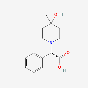 molecular formula C14H19NO3 B13040737 (S)-2-(4-Hydroxy-4-methylpiperidin-1-YL)-2-phenylacetic acid 