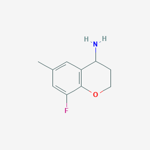 molecular formula C10H12FNO B13040740 8-Fluoro-6-methylchroman-4-amine 