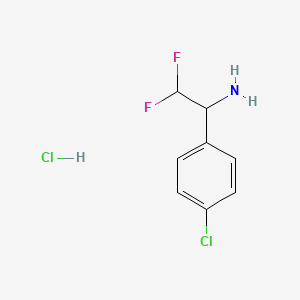 1-(4-Chlorophenyl)-2,2-difluoroethan-1-amine hcl