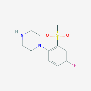 molecular formula C11H15FN2O2S B1304082 1-[4-Fluoro-2-(methylsulfonyl)phenyl]piperazine CAS No. 849938-78-9
