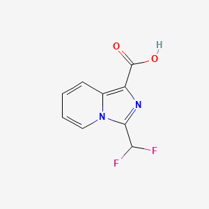 molecular formula C9H6F2N2O2 B13040842 3-(Difluoromethyl)imidazo[1,5-A]pyridine-1-carboxylic acid 