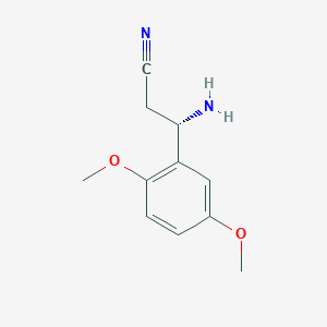 (3S)-3-Amino-3-(2,5-dimethoxyphenyl)propanenitrile