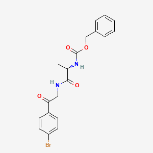 molecular formula C19H19BrN2O4 B13040864 Benzyl (S)-(1-((2-(4-bromophenyl)-2-oxoethyl)amino)-1-oxopropan-2-YL)carbamate 