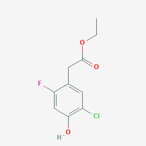 molecular formula C10H10ClFO3 B13040870 Ethyl 2-(5-chloro-2-fluoro-4-hydroxyphenyl)acetate 