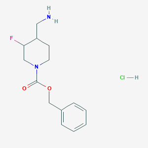 Benzyl4-(aminomethyl)-3-fluoropiperidine-1-carboxylatehydrochloride