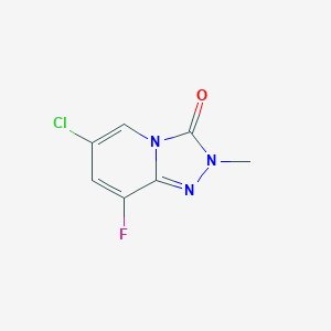 molecular formula C7H5ClFN3O B13040915 6-Chloro-8-fluoro-2-methyl-[1,2,4]triazolo[4,3-A]pyridin-3(2H)-one 