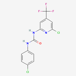 N-(4-chlorophenyl)-N'-[6-chloro-4-(trifluoromethyl)-2-pyridyl]urea