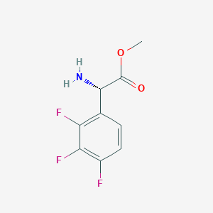 molecular formula C9H8F3NO2 B13040927 Methyl (2S)-2-amino-2-(2,3,4-trifluorophenyl)acetate 