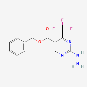 molecular formula C13H11F3N4O2 B1304093 Benzyl 2-hydrazino-4-(trifluoromethyl)pyrimidine-5-carboxylate CAS No. 648859-30-7