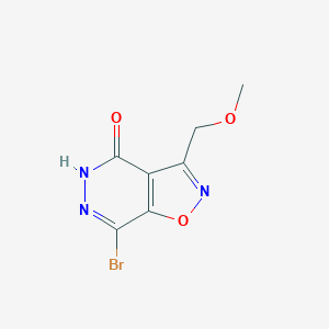 molecular formula C7H6BrN3O3 B13040941 7-Bromo-3-(methoxymethyl)isoxazolo[4,5-D]pyridazin-4(5H)-one 