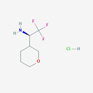 (1R)-2,2,2-Trifluoro-1-(tetrahydro-2H-pyran-3-YL)ethan-1-amine hcl