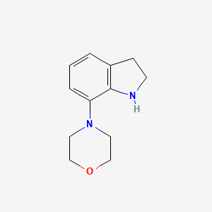 molecular formula C12H16N2O B13041002 4-(Indolin-7-yl)morpholine 