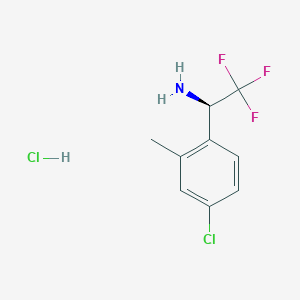 (R)-1-(4-Chloro-2-methylphenyl)-2,2,2-trifluoroethan-1-amine hcl