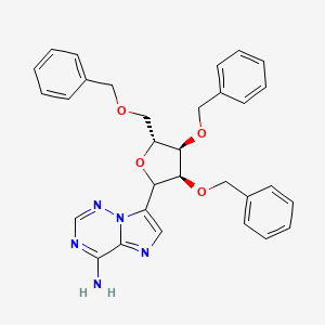 7-((3S,4R,5R)-3,4-Bis(benzyloxy)-5-((benzyloxy)methyl)tetrahydrofuran-2-YL)imidazo[2,1-F][1,2,4]triazin-4-amine