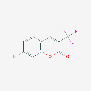 molecular formula C10H4BrF3O2 B13041057 7-Bromo-3-(trifluoromethyl)-2H-chromen-2-one 