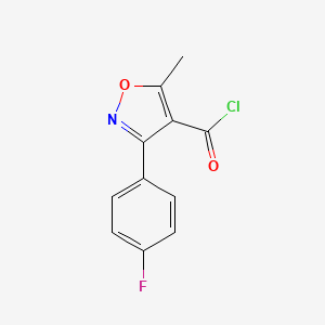 molecular formula C11H7ClFNO2 B1304106 3-(4-Fluorophenyl)-5-methyl-4-isoxazolecarbonyl chloride CAS No. 465514-05-0