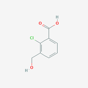 molecular formula C8H7ClO3 B13041066 2-Chloro-3-(hydroxymethyl)benzoic acid 