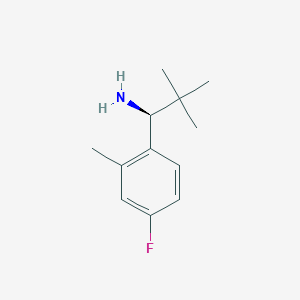 (S)-1-(4-Fluoro-2-methylphenyl)-2,2-dimethylpropan-1-amine