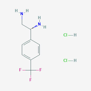 (1R)-1-[4-(Trifluoromethyl)phenyl]ethane-1,2-diamine 2hcl