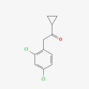 molecular formula C11H10Cl2O B13041126 1-Cyclopropyl-2-(2,4-dichlorophenyl)ethan-1-one 