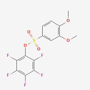 molecular formula C14H9F5O5S B1304113 2,3,4,5,6-Pentafluorophenyl 3,4-dimethoxybenzenesulfonate CAS No. 886361-12-2