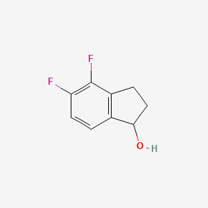 molecular formula C9H8F2O B13041176 4,5-difluoro-2,3-dihydro-1H-inden-1-ol 