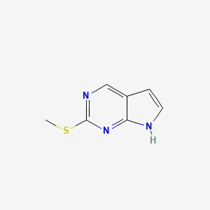 molecular formula C7H7N3S B13041197 2-(methylthio)-7H-pyrrolo[2,3-d]pyrimidine 